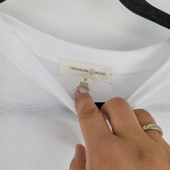 Treasure & bond white tee with gathered waist - Picture 6 of 11